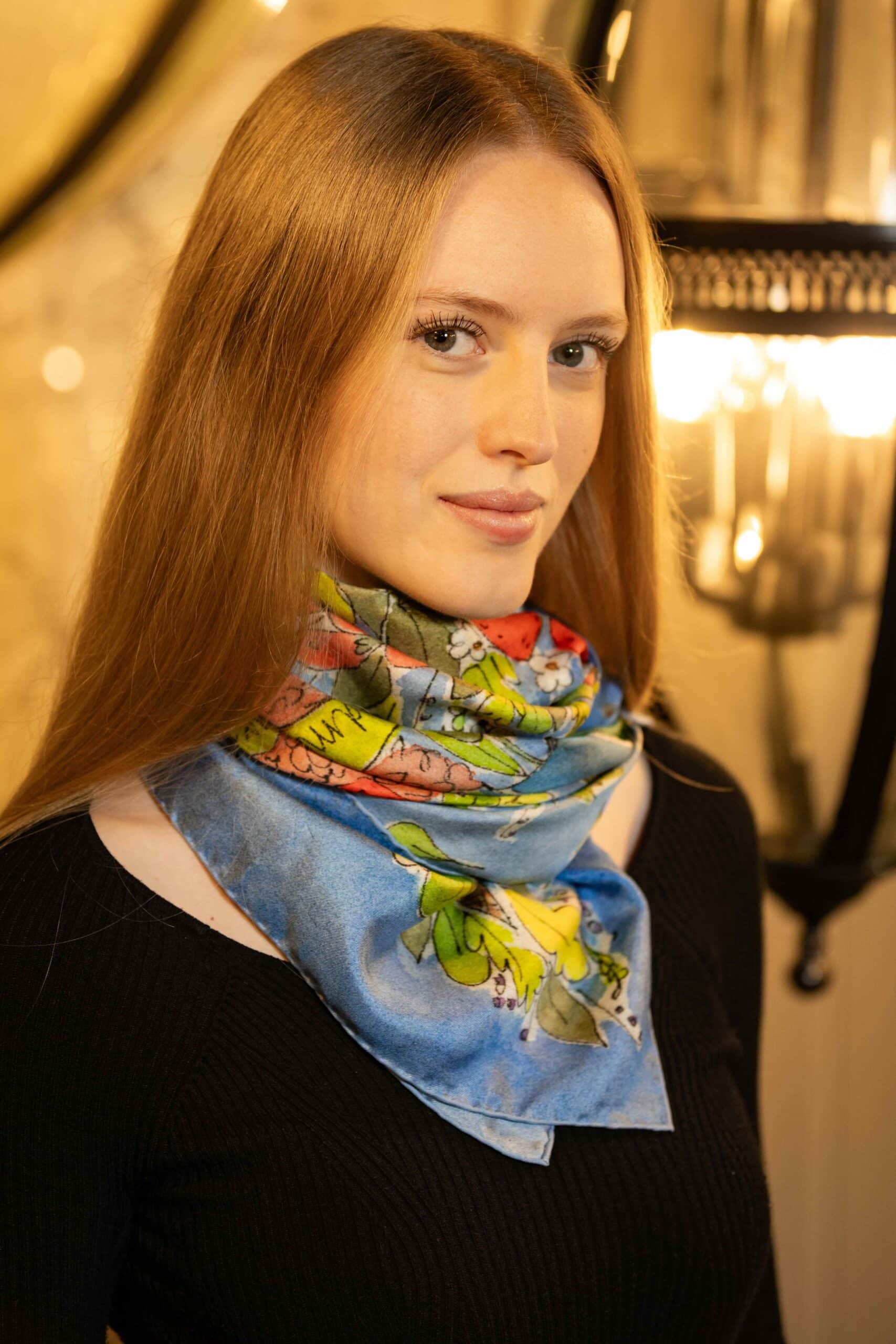 English Summertime Scarf – Kathy Kyle Studio English summertime scarf by Kathy Kyle